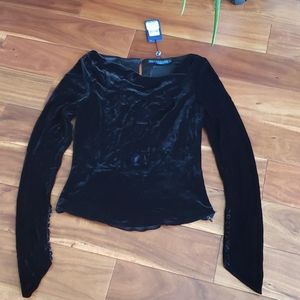 NWT Ralph Lauren Women's Velvet L/S Top